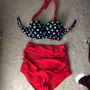 Cupshe high rise bottoms swimsuit